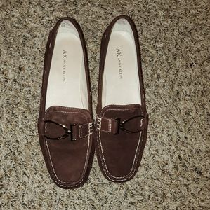 Anne Klein brown suede driving loafers Size 8M
